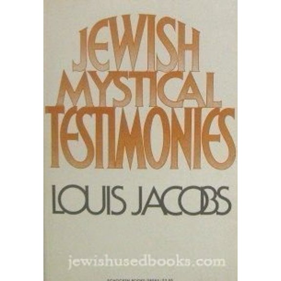 Pre-Owned Jewish Mystical Testimonies, 9780805205855, 0805205853, Paperback,