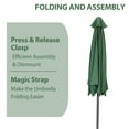 thumbnail image 6 of Autlaycil 9ft Outdoor Patio Umbrella, Durable Ribs with Tilt and Crank for Table, Garden, Poolside - Green, 6 of 7
