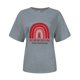 thumbnail image 1 of Gibobby Playera de Manga Corta con Cuello Redondo Camiseta manga corta con cuello redondo y estampado concienciación sobre la al cáncer para mujer(Gris,G), 1 of 3