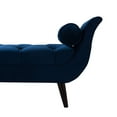 thumbnail image 3 of Alma Tufted Flared Arm Entryway Bench Teal Velvet, 3 of 11