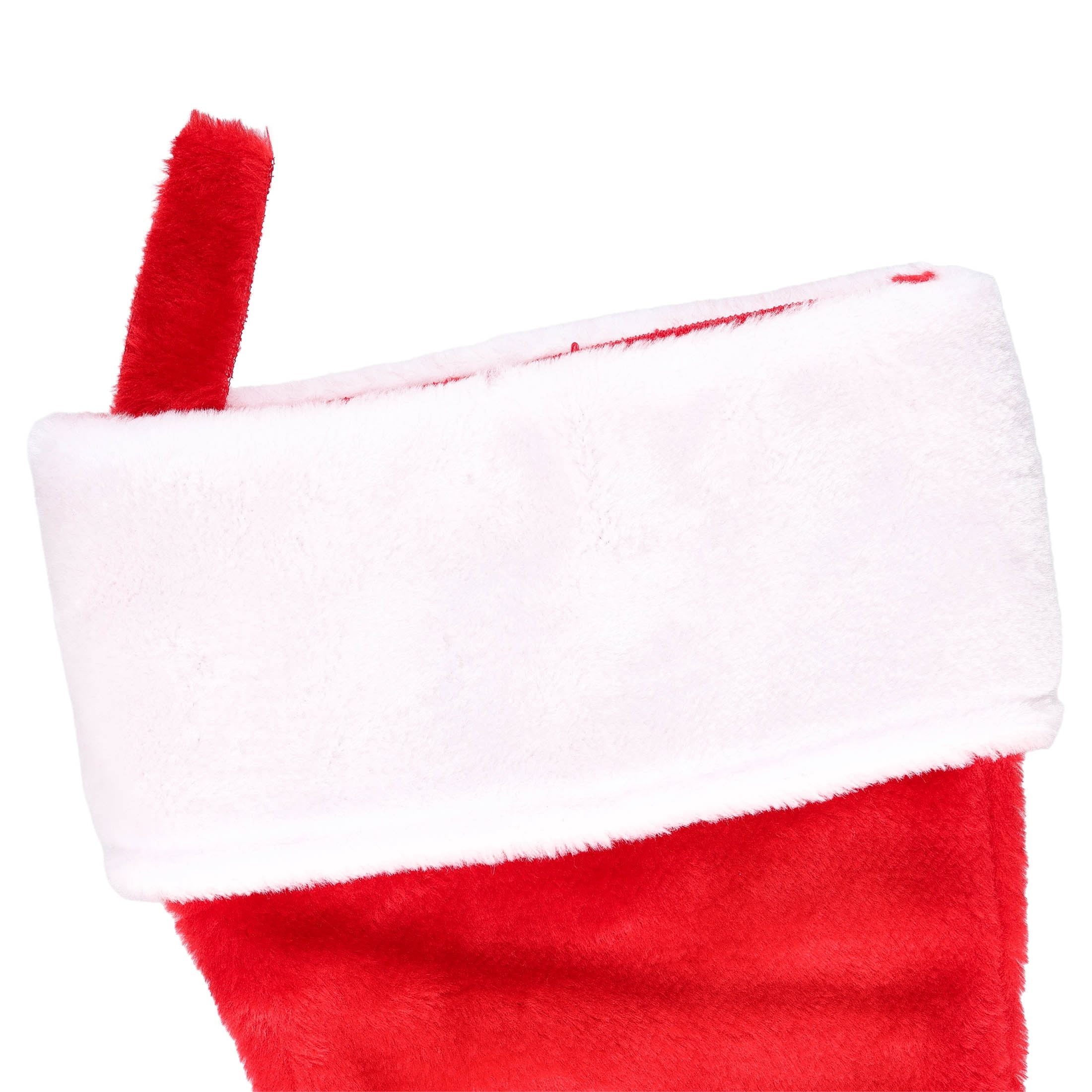 Plush Christmas Stocking, Red and White, 16", by Holiday Time