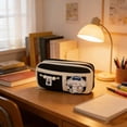 thumbnail image 2 of Under $1 Pencil Case, Cute Large Capacity Multi Pocket Polyester Pen Pouch with Elastic Strap, Portable Stationery Organizer for College Office by PALIFEUR, 2 of 6