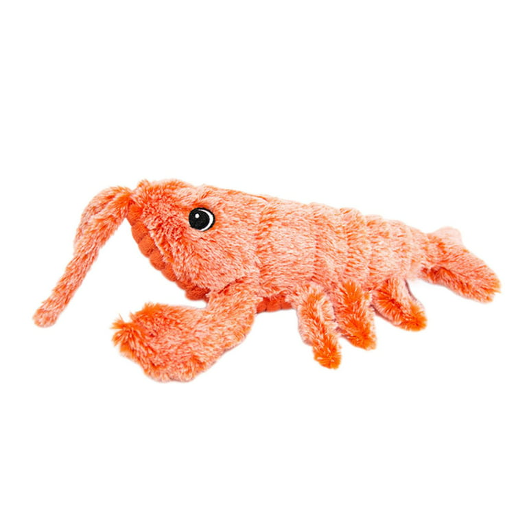 Electric Stuffed Toy Moving Lobster Wiggle Jumping Dog, Size: 260x140x70mm, Orange