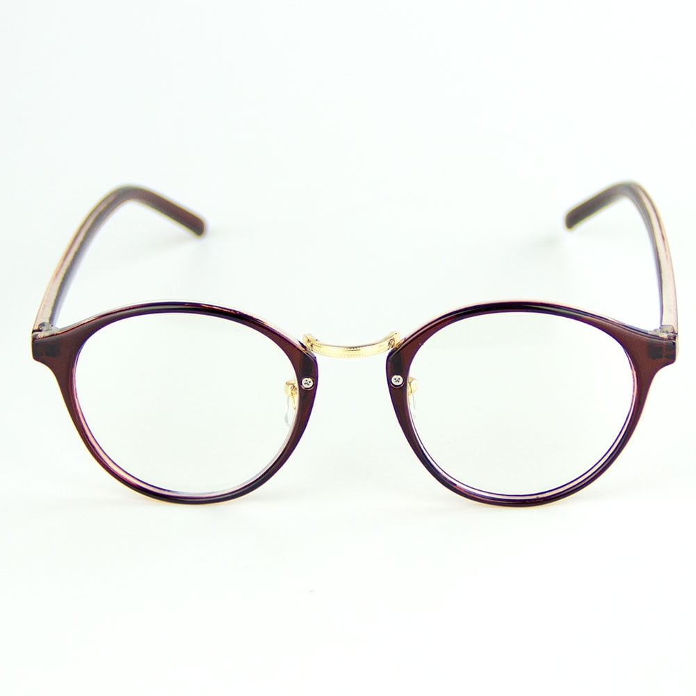 Cyxus Retro Round Blue Light Blocking Computer Glasses for Anti Eyestrain UV400, Brown Frame Unisex(Men/Women) Eyewear