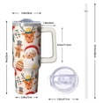 thumbnail image 2 of Xmas Holiday Snowflakes 30oz Stainless Steel Coffee Tumbler with Handle and Straw Lid, Winter Insulated Leak Proof Travel Mug, Gifts for Women, 2 of 5
