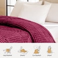 thumbnail image 4 of Up to 65 off!Yyuenw 39×59 inches Fleece Blanket - 3D Jacquard Decorative Brown Throw Blankets for Couch & Bed, Soft and Cozy Warm Plush Fluffy Blanket All Seasons Suitable, 4 of 5