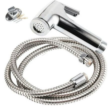 Bidet Spray Chrome Hygienic Toilet Shower Head Hose Set