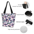 thumbnail image 4 of Haiem Plaid Flamingo Pattern Shoulder Bag - Durable and Spacious Tote Bag,Versatile Shopping Bag, 4 of 7