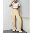 thumbnail image 5 of jinghuiyue Womens High Waist Wide Leg Sweatpants Elastic Drawstring Lounge Pants with Side Pockets XL, 5 of 7