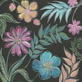 thumbnail image 2 of Tre Sorelle Studios 15x15 Gold Ornate Wood Framed with Double Matting Museum Art Print Titled - Boho Florals on Black I, 2 of 4