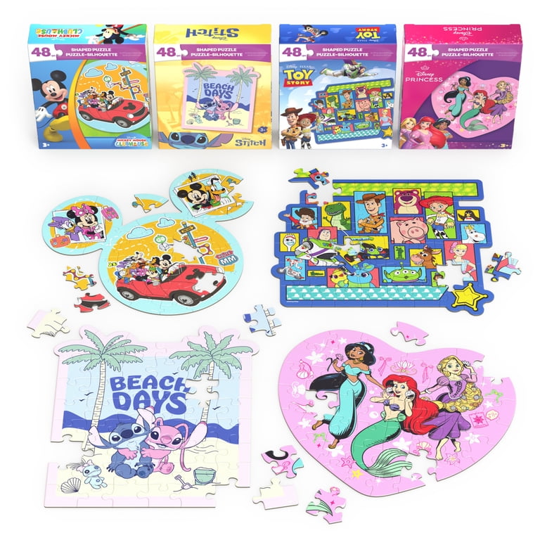 Disney Puzzles 4-Pack, 48 Pieces, Ages 3 and Up - Walmart.com