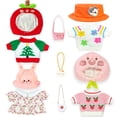 thumbnail image 1 of Set Navideño/Festivo de Ropa para Peluche de Capibara 26.5 cm (10.4"), 11 Piezas con Sombreros y Suéteres/Vestido + Mini Bolsas, Ideal para Regalo y Fotos de Temporada (No Incluye Peluche), 1 of 5