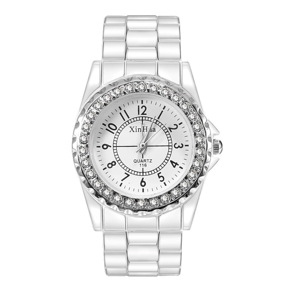 Silver-White Dial Watch Timeless Shine for Everyday Elegance