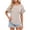 Beige, variant on ChaoHeng Womens Summer Tops with Sleeves Women's Round-neck Stylish Lace Plain-checkered Knitted T-shirt for Casual Wear Tops Wine S