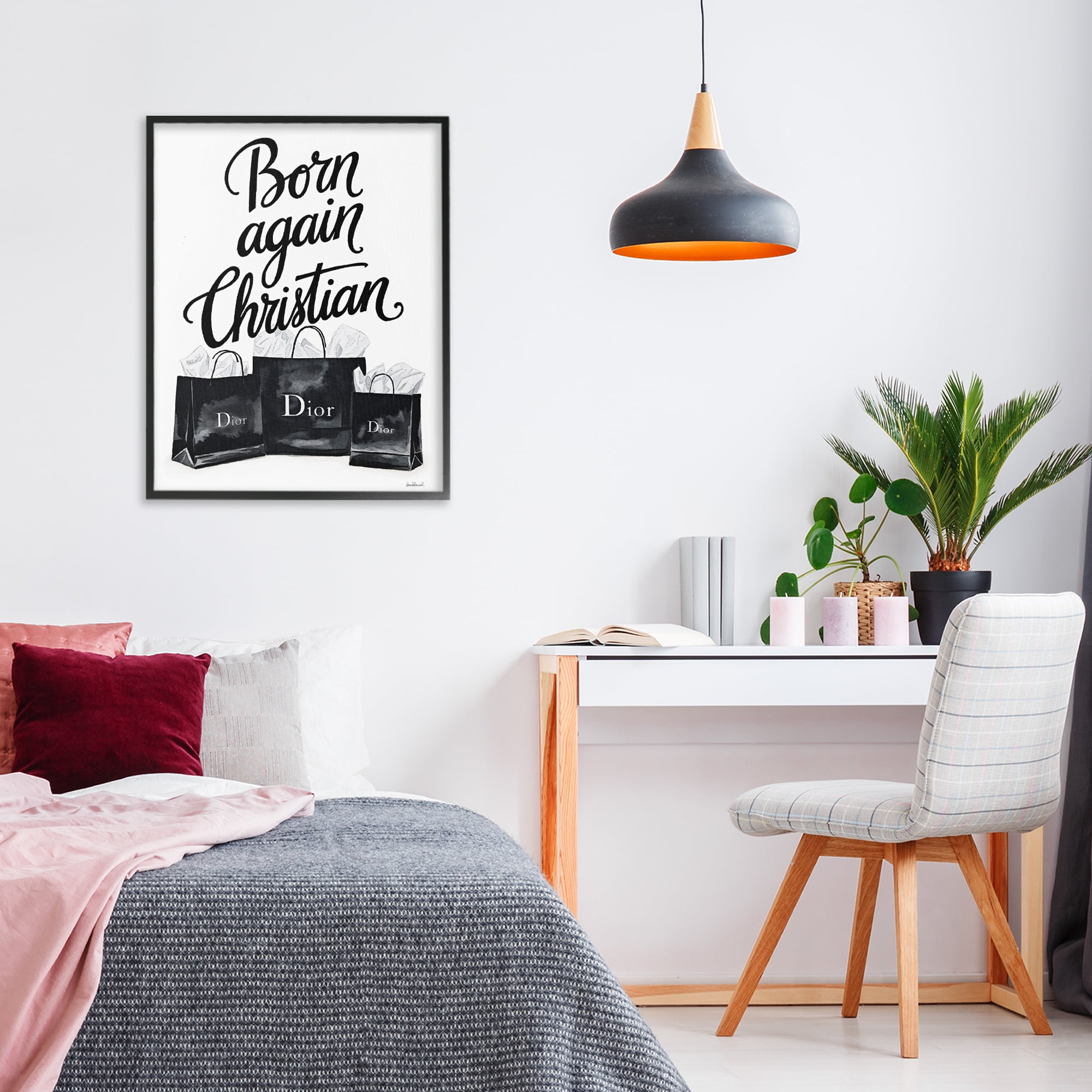 Shopping Born Again Christian Black Framed Giclee Art, design by Amanda Greenwood