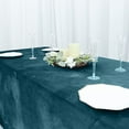 thumbnail image 5 of Balsa Circle 90" x 156" Teal Rectangular Premium Velvet Tablecloth Table Linens, 5 of 8