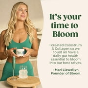 Bloom Nutrition Colostrum & Collagen Peptides Powder, Unflavored, 25 Servings