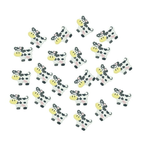 

Wooden Buttons Cartoon Buckle Animal Children Printed Cow Cloth Kids Dress Up Accessories