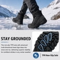 thumbnail image 5 of Ecetana Men's Winter Snow Boots Waterproof Warm Faux Fur Lined Durable Boot Anti Slip Outdoor Warm Climbing Shoes, 5 of 6
