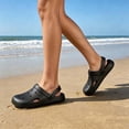 thumbnail image 6 of GPOECD Mens Slippers Lightweight Open Toe Summer Slipons Breathable Sole Casual Beach Ready Flat Sandals for Everyday Wear Sandals for Men 02_Black,10, 6 of 8