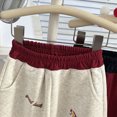 thumbnail image 5 of 3-4T Toddler Boys Jogger Pants Cotton Fall Winter Sweatpants Cartoon Cute Casual Elastic Lounging Trousers With Pocket 12M to 12T Little Boys Pants,White, 5 of 7