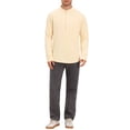 thumbnail image 2 of INSPIRE CHIC Men's Henley Shirts Long Sleeve Button Chest Pocket Casual T-Shirt XL Beige, 2 of 6