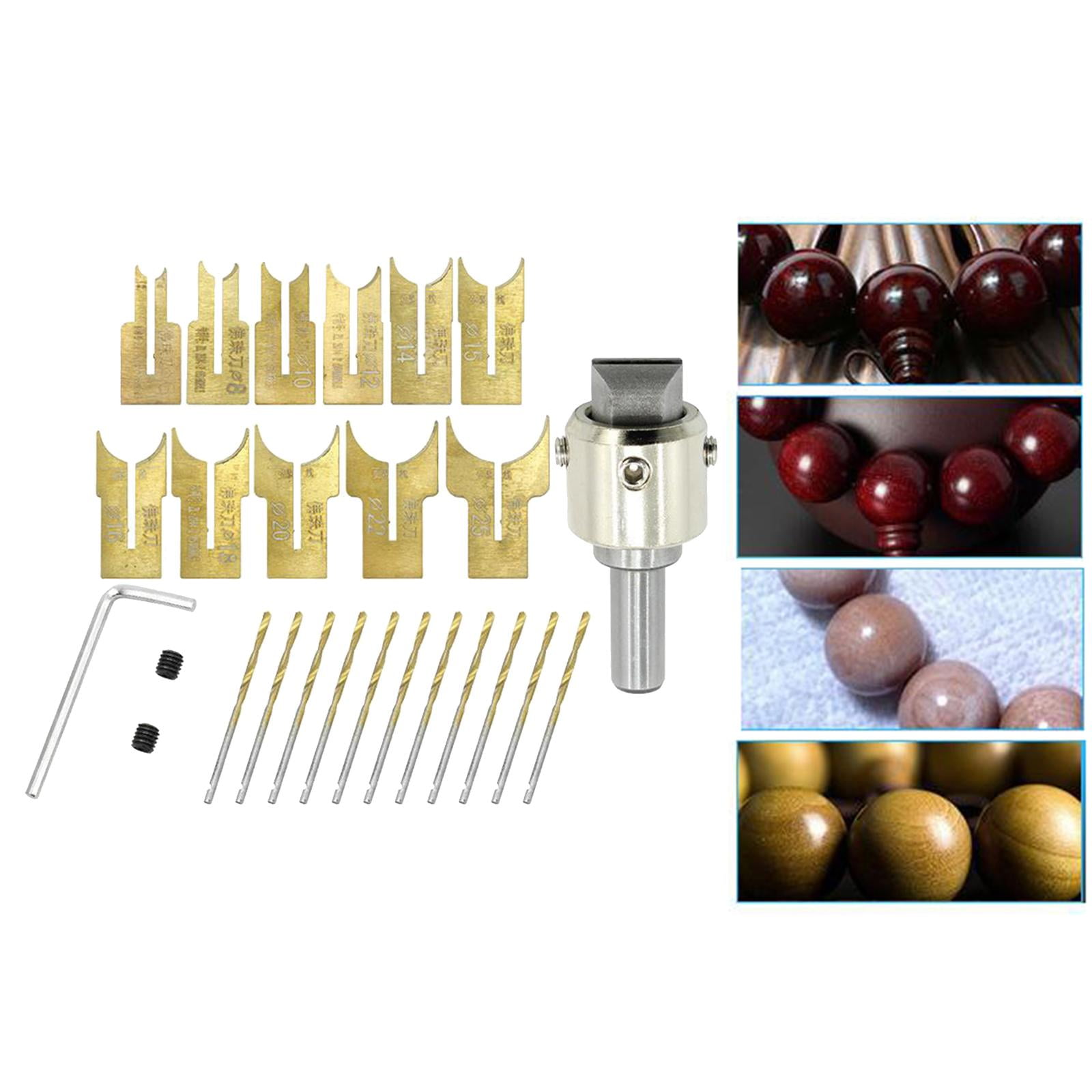 Zxpjkyu Wooden Bead Maker Beads Drill Bit Milling Cutter Set Kit Tool For DIY Handcrafts 6-25 Set