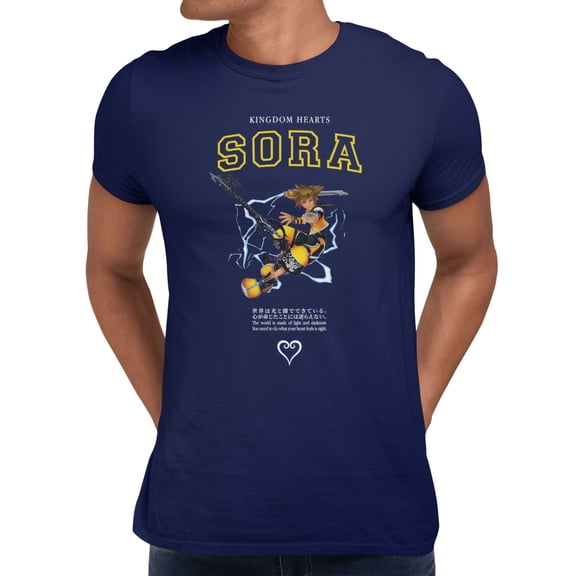 Disney Kingdom Hearts Sora Keyblade Hero Mens T-Shirt Mens T-Shirt (Navy, S-XXXL)