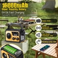 thumbnail image 3 of KOGYAS Weather Radio,16000mAh Solar Hand Crank Emergency Portable Radio with Bluetooth 5.3,Battery Powered AM/FM/NOAA Weather Alert with Flashlight,Cell Phone Charger and SOS Siren for Power Outages, 3 of 8