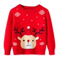 thumbnail image 2 of URMAGIC Long Sleeve Christmas Snowman Sweater Tops for Toddler Little Boy Girl(2-7T), 2 of 5