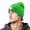 thumbnail image 2 of LED Beanie Hat with Light,Unisex Winter Warm Knitted Hats, Green Headlamp for Running Hiking, 2 of 10
