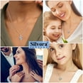 thumbnail image 5 of Silvora S925 Sterling Silver Necklace for Women Heart Infinity Birthstone Necklaces Red Ruby Pendant Birthday Christmas Anniversary Valentines Jewelry Gifts, July, 5 of 9