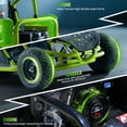 thumbnail image 3 of Aoemoe 48V Electric Go-Kart 1000W Brushless Speed Machine, 20 mph Top, 13" All-Terrain Tires, Tubular Steel Frame, 3-Step Lock, Hydraulic Disc Brake,Green, 3 of 8