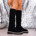thumbnail image 5 of Wowcloth Woman's Retro Casual Mid-Calf Boots, Round Toe with Stretch Fit, Slimming Chunky Heel Design for Daily Wear and Outing, 5 of 9