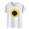 thumbnail image 3 of Fashion Saving LiMoi Women Short Sleeve Tops Trendy Womens T Shirts White Printed Tshirts T Shirts My Orders Gifts for Women, 3 of 5