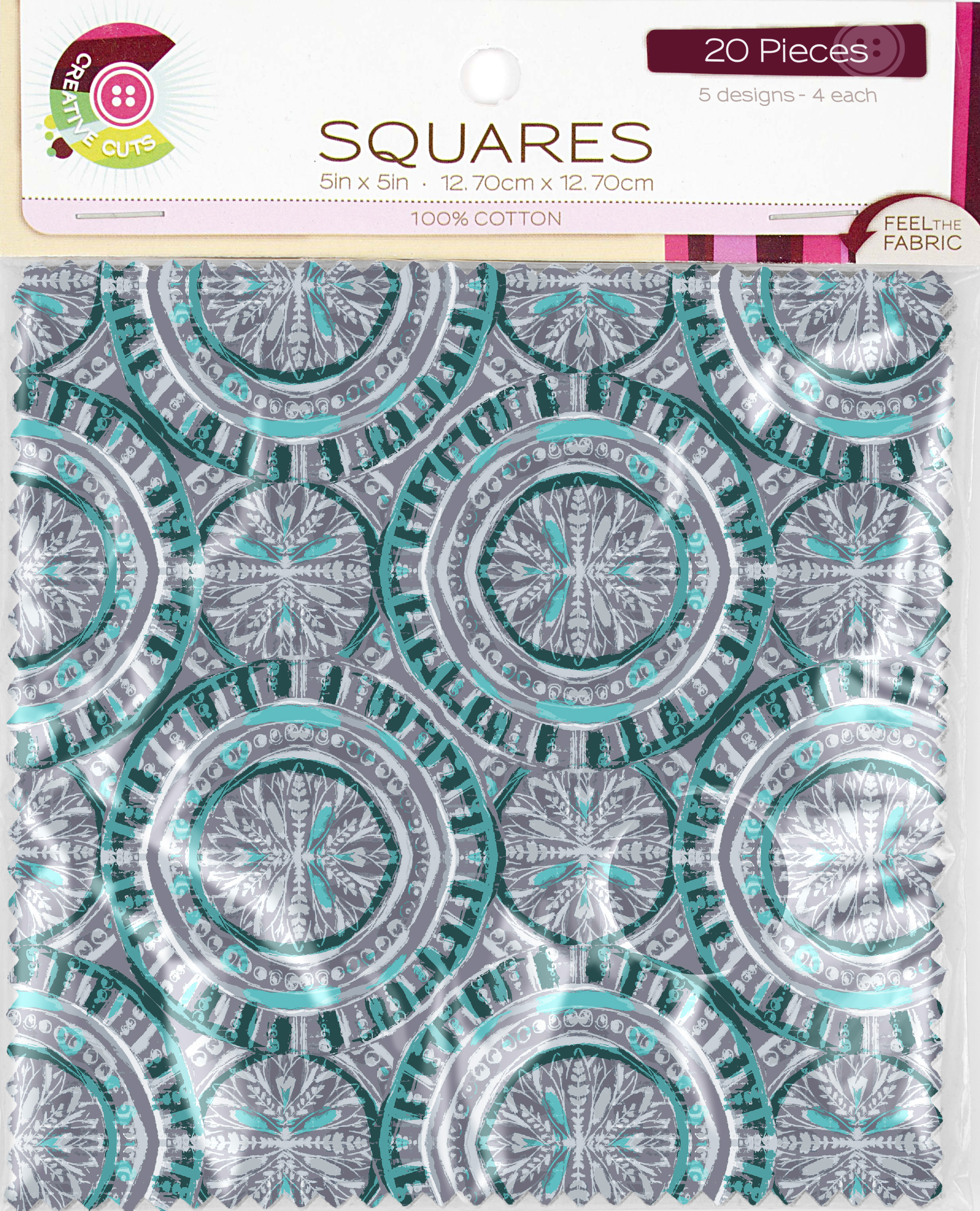 Fabric Editions, Cotton Fabric, 5? Charms, 20pc, Palazzo