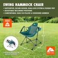 thumbnail image 2 of Ozark Trail Swing Hammock Chair with Built-in Pillow, Green, 2 of 10