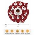 thumbnail image 6 of 15 Inch Round Placemats Set of 4, Red Christmas Snowman Non Slip Heat Insulation PP Table Mats, Winter Xmas Snowflake Cute Washable Place Mats for Kitchen Dining Party Table Decor, 6 of 7