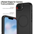 thumbnail image 3 of I-HONVA for iPhone 16e Magnetic Case,[Compatible with MagSafe] [with 2 X Screen Protector ] Shockproof Heavy Duty Protection Phone Cover for Apple iPhone 16e 2025 6.1 inch,Black, 3 of 8