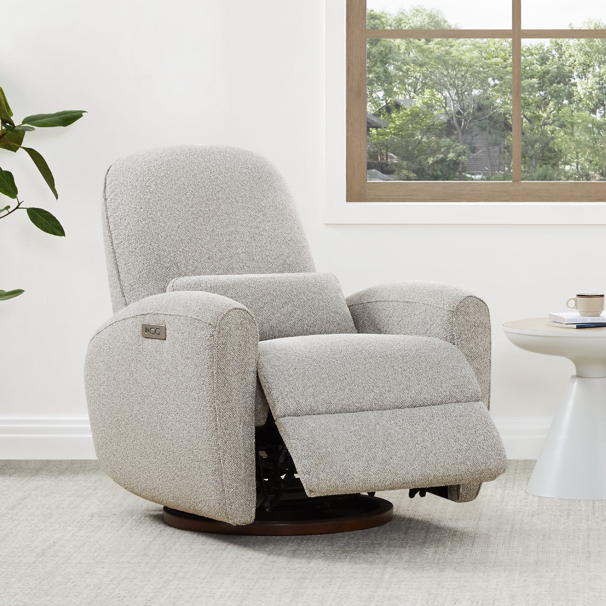 CHITA Power Swivel Recliner Nursery Chair with Pillow Lumbar Support
