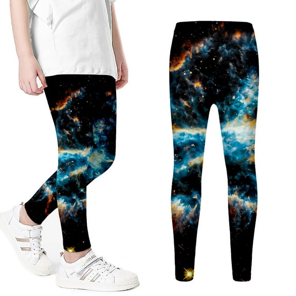 MIXUE Baby Girls Pants Leggings Gradient Print Stretch Yoga Clothes Outwear,Blue,18-24 Months