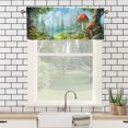 thumbnail image 3 of Fantasy Forest Curtain Valance for Kitchen Cartoon Magic Tale Mushroom Wonderland Window Valance for Living Room Bedroom, Kitchen Valance Rod Pocket Window Curtain 54 by 18 in, 1 Panel, 3 of 6