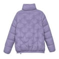 thumbnail image 5 of ITSAME Womens Puffer Jacket, Plus Size Stand Collar Warm Winter Casual Coat Purple M, 5 of 6