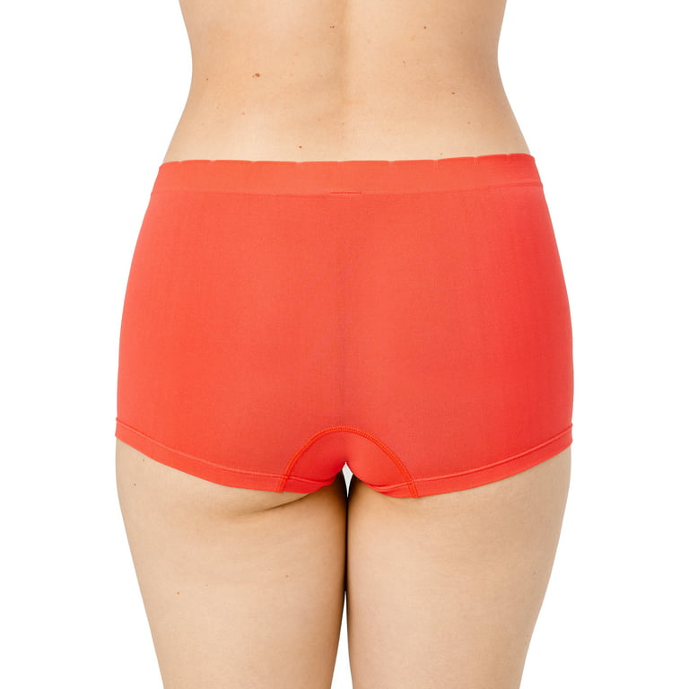 Ctm Women's Seamless Boyshort Underwear, Large, Red : Target