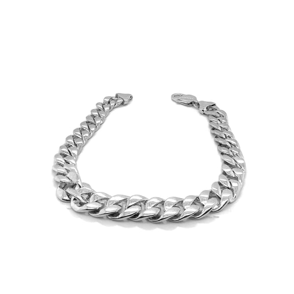 STERLING SILVER HANDMADE CUBAN LINK NECKLACE 6.9MM :  20"