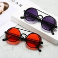 thumbnail image 5 of Retro Steampunk Sunglasses Round Metal Circle Glasses Accessories L8K9, 5 of 9