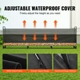 thumbnail image 4 of KFFKFF 12.7 ft Outdoor Firewood Rack with Cover Firewood Holder 152"x14.2"x46.1", 4 of 9