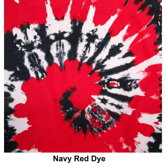 Navy Red Dye Print Designs Cotton Bandana (22 inches x 22 inches)