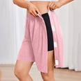 thumbnail image 3 of JoveMarine Unisex Snap Button Open Shorts, Athletic Shorts for Women and Men - Cotton Sporty with Pockets, Tear-Away Sides for Knee Hip Recovery, Post-Op Care Shorts,Pink 2XL, 3 of 8