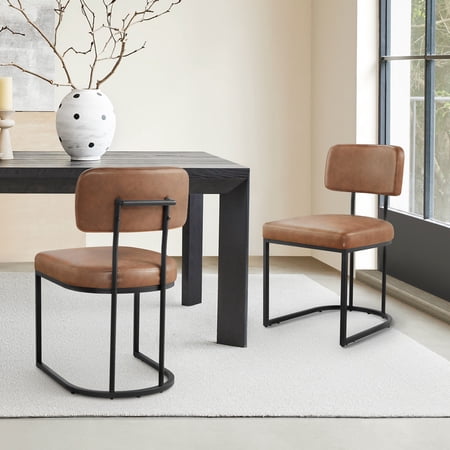 CHITA Dining Chair Set with Brass Frame